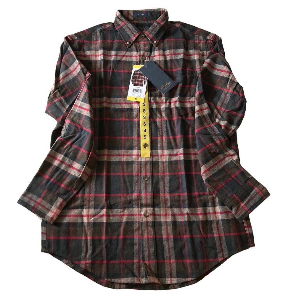 Pendleton Mens Mason  Red Flannel Shirt Small - Picture 3 of 7